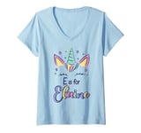 Womens First Name Elaine Personalized E Is For Elaine V-Neck T-Shirt