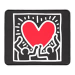 Grupo Erik Mouse Pad - Keith Haring | Non-Slip Rubber Base & Waterproof Gaming Mouse Pad | Black Mouse Pad, Small Mouse Mat | Graffiti Art Gifts