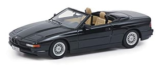 Schuco BMW 850 CI Cabriolet, intérieur Beige, modèle de Voiture échelle 1/43, résine, édition limitée 500, Noir métallisé, 450914900