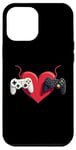 Coque pour iPhone 12 Pro Max Manettes de jeu d'amour pour la Saint-Valentin Gamers Couple