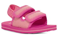 UGG Boy's Unisex Kids Lennon Slingback Slide Sandal, Sugilite/Strawberry Milkshake, 8 UK Child