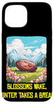 Coque pour iPhone 15 Blossoms se réveille avec le football américain cool pour le printemps