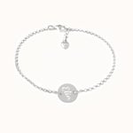 Coin, personligt armband med gravyr - Silver