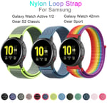 Watch Wristbands Nylon Loop Strap For Samsung Galaxy Watch Active 2 Gear S220mm