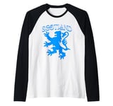 Scotland Lion Emblem s Patriotic Scottish Raglan Baseball Tee