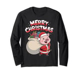 Merry Christmas Pig Long Sleeve T-Shirt