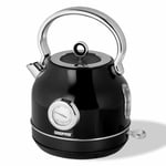 Vintage Style Electric Kettle 1.7L Stainless Steel Rapid Boil Jug Kettle 3000W