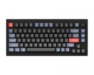 Keychron V1 75% Pelinäppäimistö Knob Version RGB Hotswap [K Pro Red] - Musta