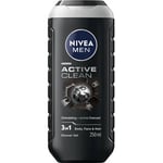 Nivea Men Active Clean Shower Gel - 3 in 1 250 ml