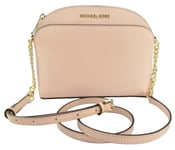 Michael Kors Pink Crossbody Bag Small Leather Top Zip Shoulder Handbag RRP £240