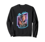 Star Wars Han Solo and Princess Leia in Neon Lights Sweatshirt