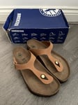 Birkenstock Gizeh BS Womens Pecan Toe Thong Sandals 1025062 - Size UK 7 - BNIB