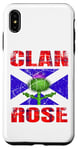 Coque pour iPhone XS Max Clan Rose Tartan Nom de famille écossais Scotland Pride