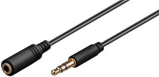 Goobay 3.5mm jack extension cable black 1.5m 3.5mm male to 3.5mm female