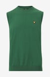 Lyle & Scott - Väst Cotton Crew Neck Vest - Grön