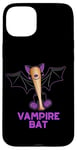 Coque pour iPhone 15 Plus Jeu de mots amusant en forme de chauve-souris vampire