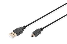 DIGITUS Câble USB- Mini USB de Recharge Manette 3m pour PS3
