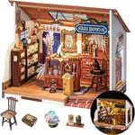 Rolife Maison Miniature à Construire Maquette en Bois avec Lumière LED Bricolage Kit DIY Adulte Enfant Décoration de Maison de Poupée de Bibliothèque Puzzle 3D Diorama Idée Cadeau Femme Fille