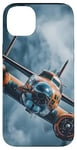 Coque pour iPhone 14 Plus Design aéronautique vintage du bombardier B-17 Flying Fortress de la Seconde Guerre mondiale