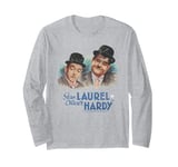 Stan Laurel & Oliver Hardy Comedy Duo Painted Portrait Long Sleeve T-Shirt