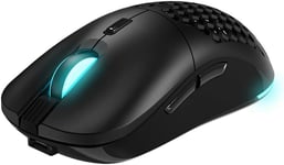 Arakne Elite Souris de gaming sans fil professionnelle RGB 16 000 dpi - Design ambidextre, boutons latéraux et couvercle supérieur modulaire, noir.[V1982]