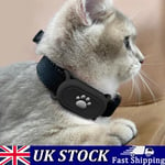 Silicone Case Waterproof Cat Collar Holder for Samsung Galaxy SmartTag2(Black )