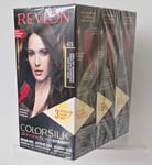 3 X Revlon Colorsilk all-in-one Buttercream Hair Colour 415 Dark Soft Mahogany
