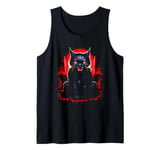 Black Cat Devil Demon Tank Top