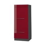 Armoire micro-ondes Fame-Line, Rouge bordeaux Haute brillance, 60 cm, Vicco