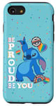 Coque pour iPhone SE (2020) / 7 / 8 Disney Lilo & Stitch Pride Be Proud Be You Rainbow Stickers