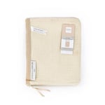 DOUDOU ET COMPAGNIE - Protège Carnet de Santé Beige - Collection HAPPY WILD - Protection Pratique - 22 cm - Matière 100% Lange Coton - Idée Cadeau Naissance Pour Bébé - DC4122