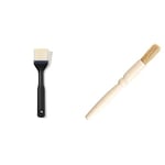 OXO Good Grips Silicone Pastry Brush & Tala Wooden Pastry Brush - Basting Cooking Brush - Ideal for Applying Oils, Glazes, Milk and Egg Yolk- 2cm x 2cm x 19cm