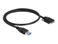 Delock - Usb-Kabel - Usb-Type A (Hann) Til Micro-Usb Type B (Hann) - Usb 3.0 - 50 Cm - Tommelskruer - Svart