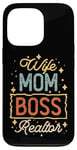 Coque pour iPhone 13 Pro Wife Mom Boss Realtor Courtier hypothécaire Agent immobilier