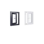 Fenêtre PVC - LxH 500x700 mm - Triple vitrage - Blanc intérieur - Anthracite extérieur - Ferrage Droite