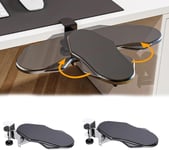 Lot De 2 Rallonges De Bureau Ergonomiques, Accoudoirs De Bureau, Repose-Poignets Pliables, Repose-Coudes, Serrage Sans PoinçOn, Support De Table, éTagèRe, Accoudoir Coudé D'Ordinateur