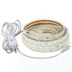 DUVERT Ruban à LED, Ruban LED Etanche, Lumineux Bandeau Led 220v, 5050 IP65 Etanche Bande Strip Led, blanc chaud (12m)