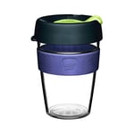 KeepCup Original Clear, Reusable Plastic Coffee Cup | Splashproof Lid, BPA Free, Barista Grade | Medium | 12oz / 340ml | Deep, Blue