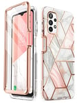 i-Blason Cosmo Series Slim Full-Body Protective Case for Samsung Galaxy A32, Marble Pink