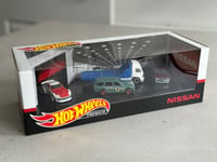 2019 Hot Wheels Premium NISSAN DIORAMA BOX SET Datsun 510 Wagon Fairly Z Laurel