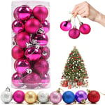 Julgranskulor Juldekorationer Julgranskulor i glas 24 stycken Dekorativa baubles