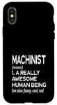 Coque pour iPhone X/XS Définition de machiniste amusante Magasin d'outils de machines-outils