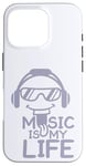 Coque pour iPhone 16 Pro Music Is My Life Sounds Listening Melody Beats Vibes Lover