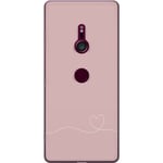 Sony Xperia XZ3 Genomskinligt Skal Rosa Hjärna Design