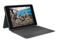 Logitech Rugged Folio - Clavier et étui - Apple Smart connector - QWERTY - R.-U. - pour Apple 10.2-inch iPad (7ème génération, 8ème génération, 9ème génération)