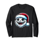 Funny Abominable Snowman Dinoseur Yeti Retro Christmas hat Long Sleeve T-Shirt