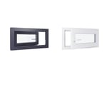 Fenetre PVC - LxH 800x400 mm - Triple vitrage - Blanc intérieur - Anthracite extérieur - Ferrage Droite