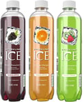 Sparkling Ice, Multi Variety Sparkling Water - Contains Vitamins- Only 12 calories per bottle- No Added Sugar - No Carbs- Black Raspberry, Orange Mango, and Kiwi Strawberry flavors (6 x 500ml Bottles),Multi Variety Pack