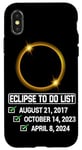 Coque pour iPhone X/XS Liste des choses à faire Eclipse 21 août 2017 14 octobre 2023 8 avril 20 20