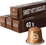 HOT CHOCOLATE Pods | Compatible with Nespresso | 40 Alu Capsules | Perfect for a